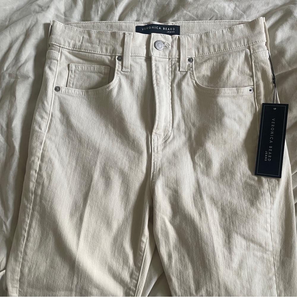 Veronica Beard Carson Jeans in Ecru